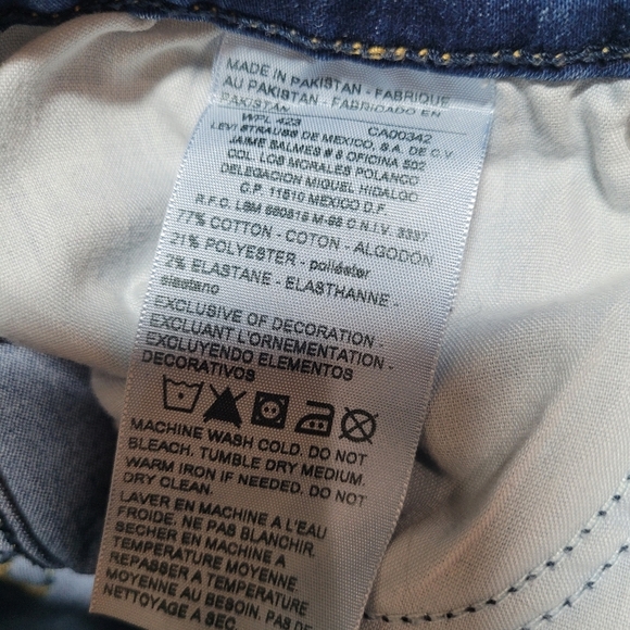 Denizen from Levi's Modern Ankle Skinny Jeans Dark Wash Size 14 - Picture 5 of 11